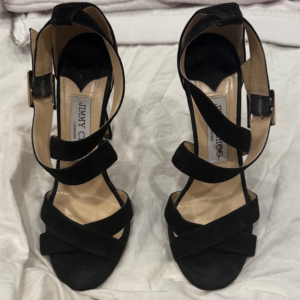 Jimmy Choo Black Strappy Sandals